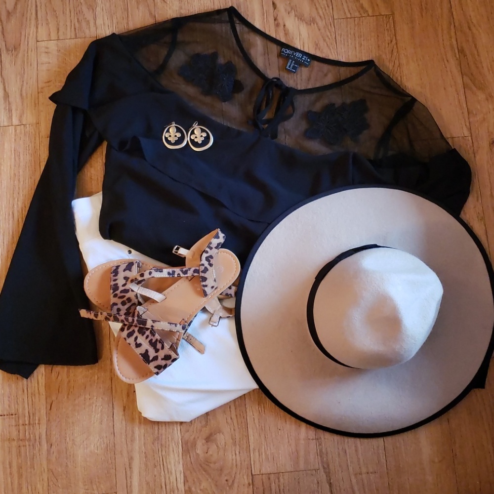 Sheer Black Blouse